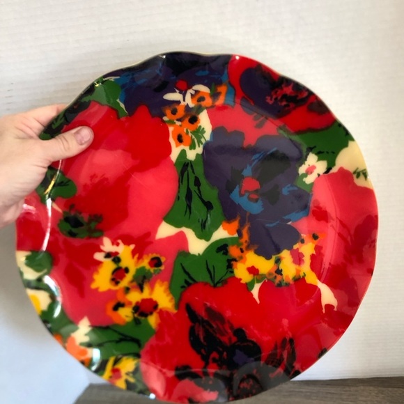 Vtg Floral Print Fabric Platter - Picture 11 of 11
